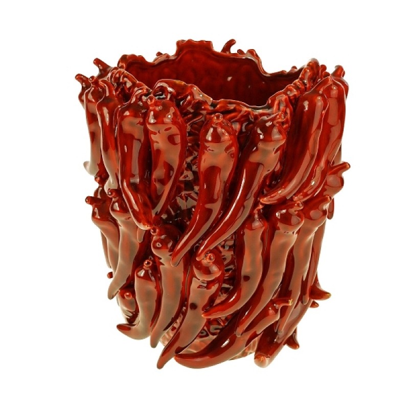 VASE RED PAPRIKA STONEWARE VASE RED PAPRIKA STONEWARE